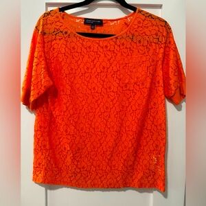 Orange lace top